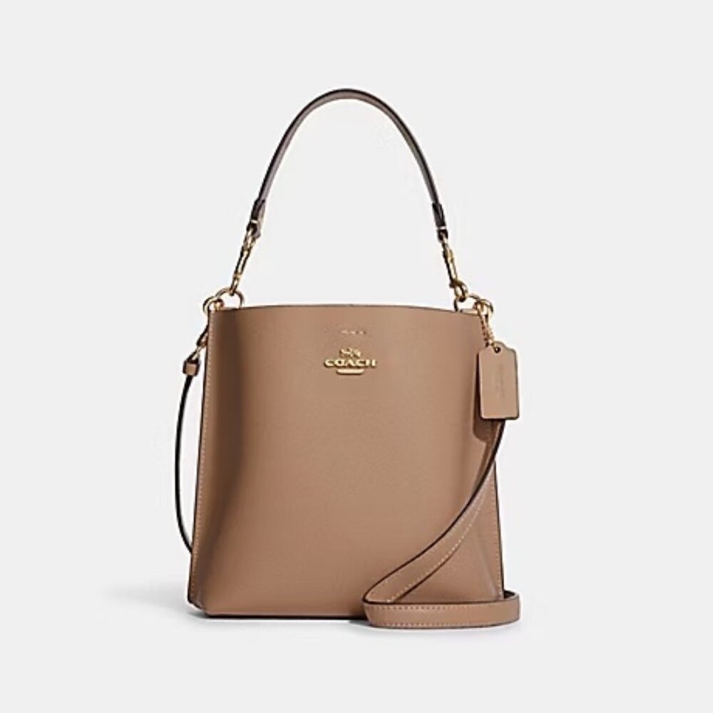 COACH Mollie Bucket Bag, Taupe/Light Blue (CA177)
